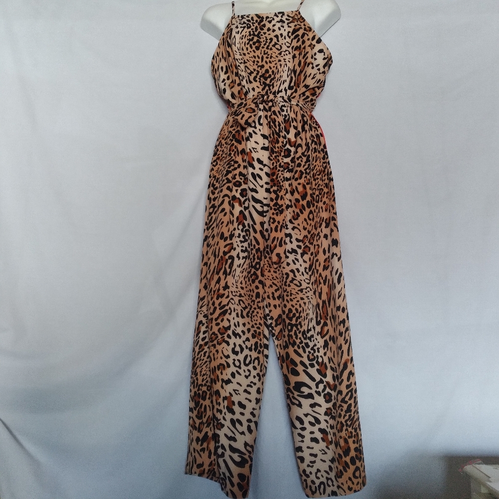 Eci New York Leopard Print Jumpsuit - image 1